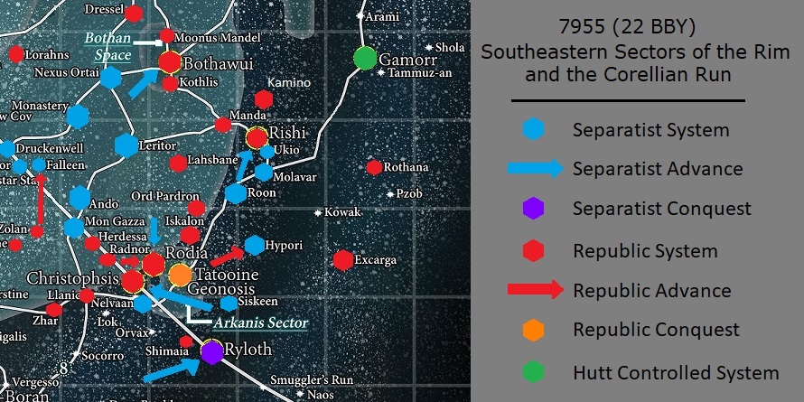 Clone Wars Campaign Map, 22 BBY