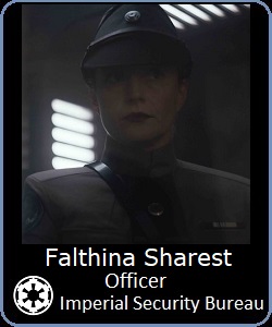 Officer Falthina Sharest, ISB Corellia