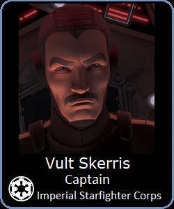 Captain Vult Skerris, Commander