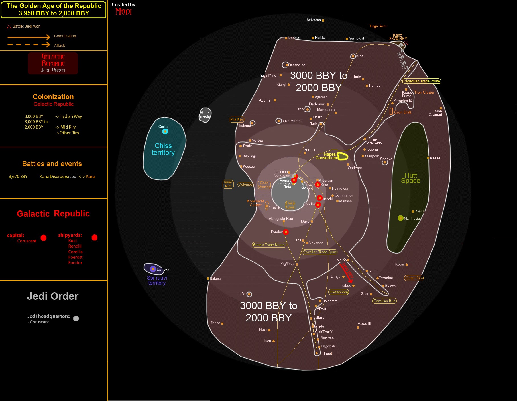 Star Wars Galaxy Old Republic Map