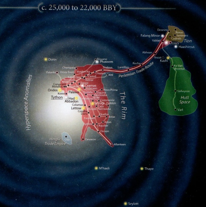 Star Wars Galaxy Early History Map