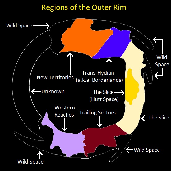 Star Wars Outer Rim Regions Map