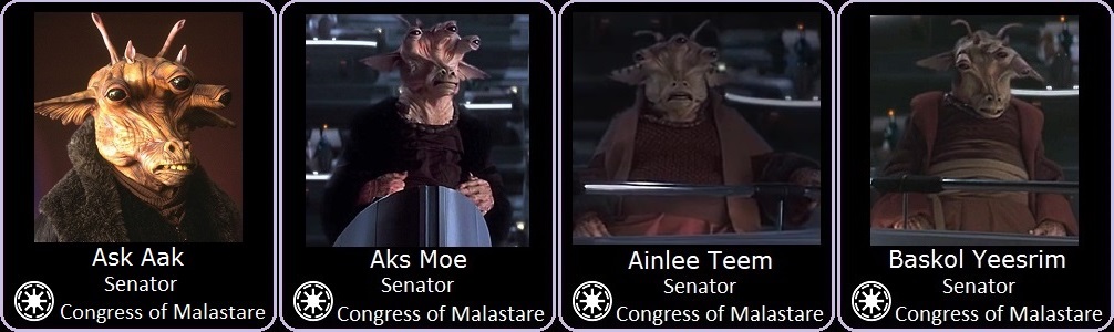 Congress of Malastare, Gran Senators