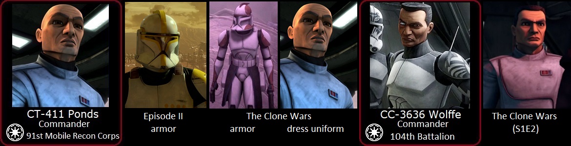 Commander Ponds, Wolffe insignia errors