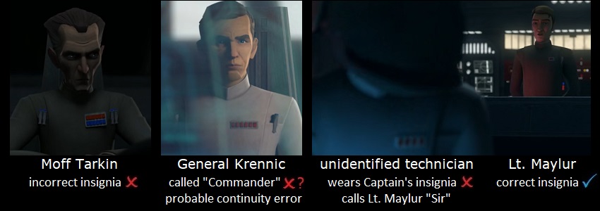 Bad Batch wrong Imperial insignia errors