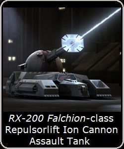 RX-200 Falchion-class Repulsorlift Ion Cannon Assault Tank
