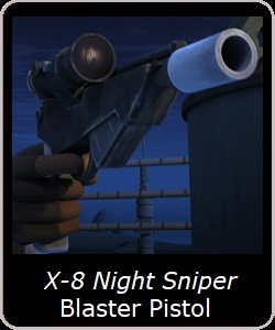 X-8 Night Sniper Blaster Pistol